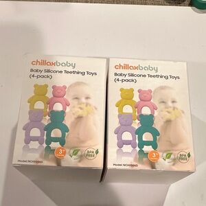 Silicone Teething Toys (4-Pack) - Multicolor